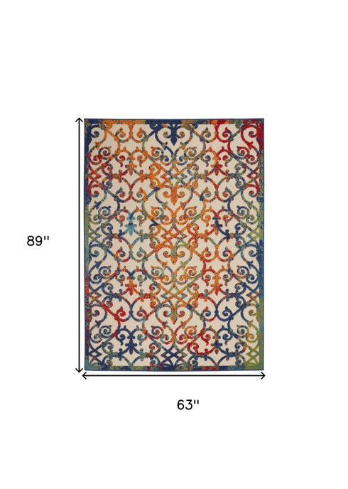 Rainbow Colored Indoor Outdoor Runner Rug